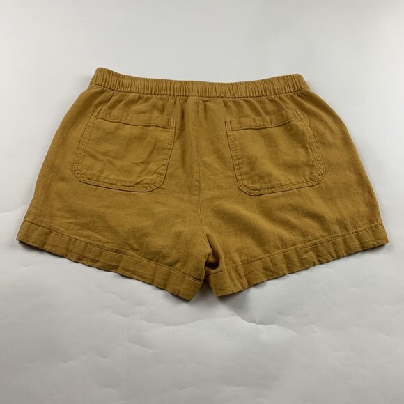 Old Navy Gold Oriented Linen Blend High Rise Pull On Shorts M - Picture 5 of 5